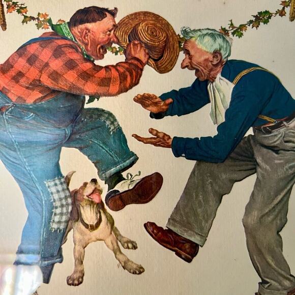 Vintage 1968 Norman Rockwell Art 3D Relief Framed Original Lithography - Picture 5 of 8